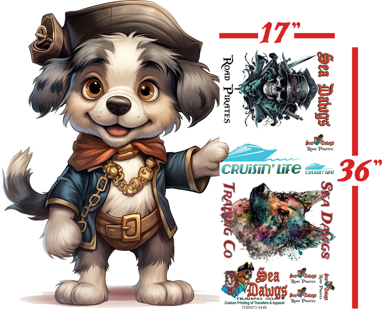 Custom DTF Gang Sheets by size