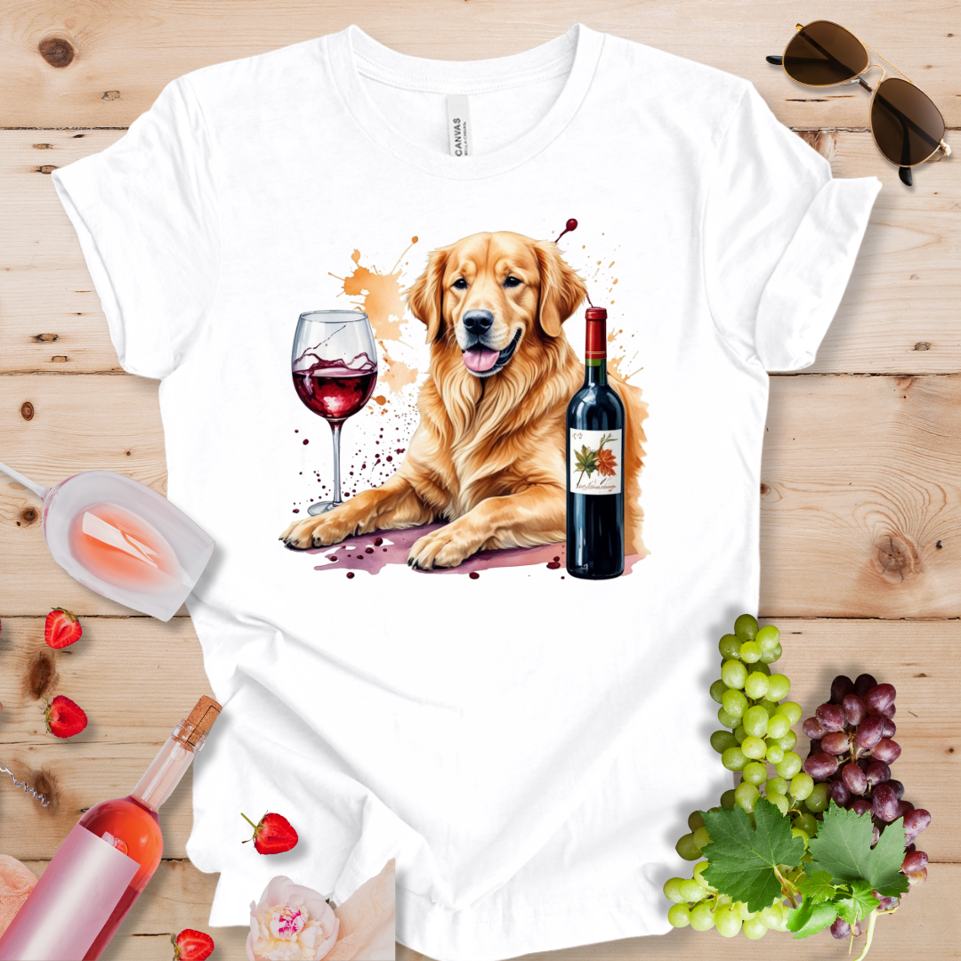 Golden Retriever and Wine