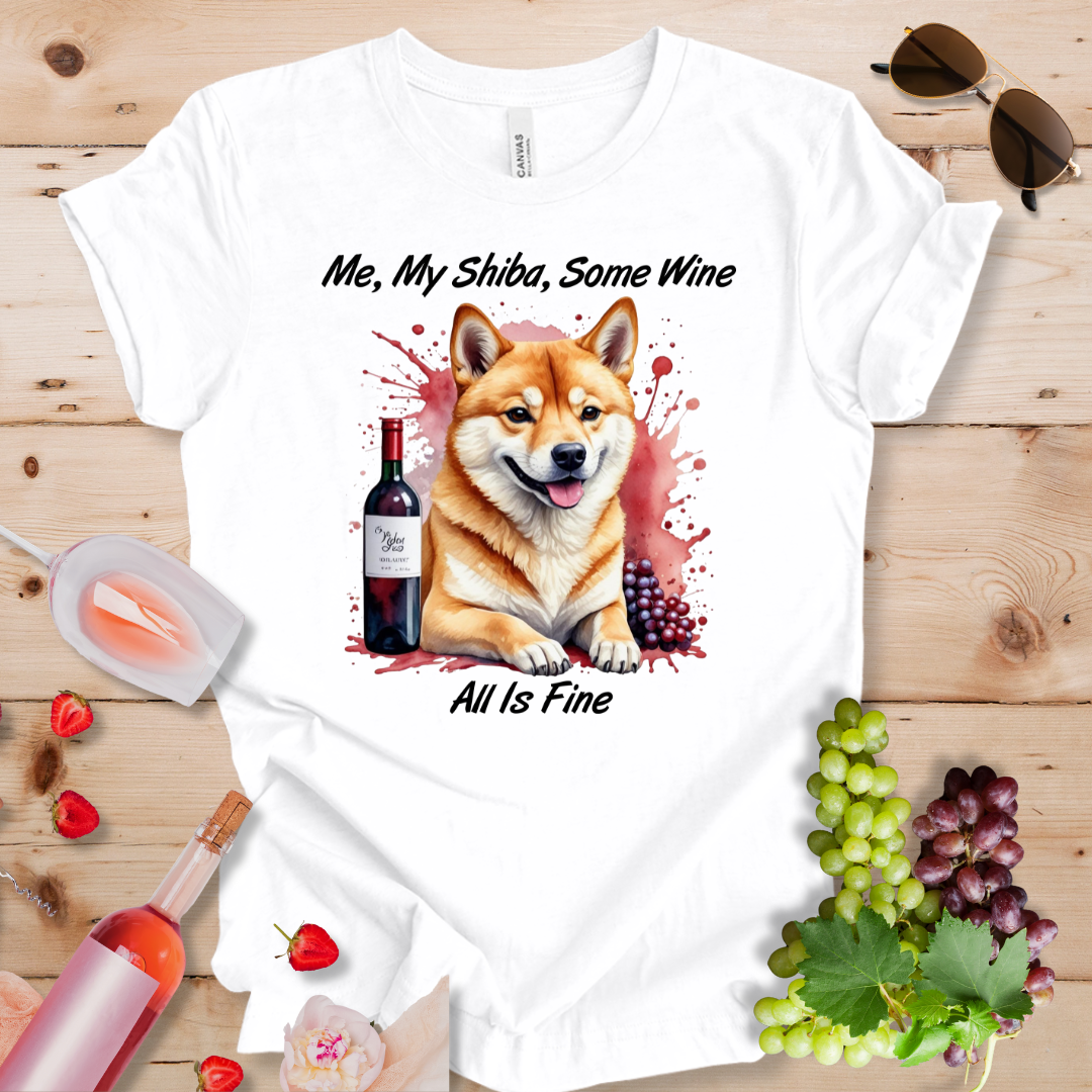 Me My Shiba Some Wine_All is Fine